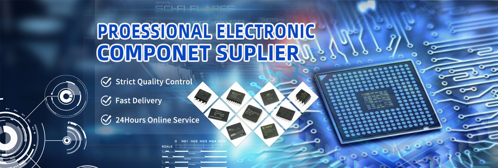 গুণ ইলেকট্রনিক উপাদান ICs কারখানা